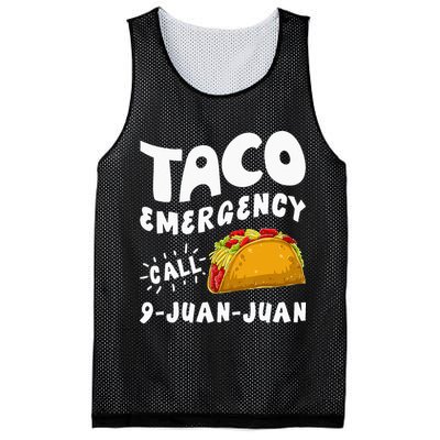Taco Emergency Call 9 Juan Juan Funny Cinco De Mayo Men Mesh Reversible Basketball Jersey Tank