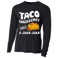 Taco Emergency Call 9 Juan Juan Funny Cinco De Mayo Men Cooling Performance Long Sleeve Crew