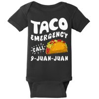 Taco Emergency Call 9 Juan Juan Funny Cinco De Mayo Men Baby Bodysuit