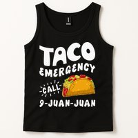Taco Emergency Call 9 Juan Juan Funny Cinco De Mayo Men Tank Top