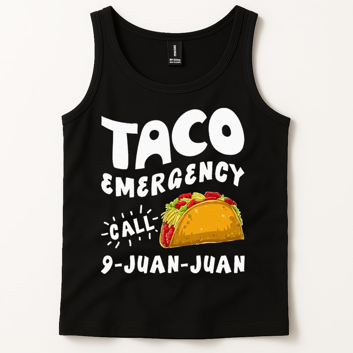 Taco Emergency Call 9 Juan Juan Funny Cinco De Mayo Men Tank Top
