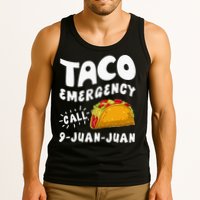 Taco Emergency Call 9 Juan Juan Funny Cinco De Mayo Men Tank Top