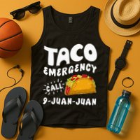 Taco Emergency Call 9 Juan Juan Funny Cinco De Mayo Men Tank Top