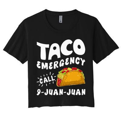 Taco Emergency Call 9 Juan Juan Funny Cinco De Mayo Men Crop Top