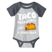 Taco Emergency Call 9 Juan Juan Funny Cinco De Mayo Men Infant Baby Jersey Bodysuit