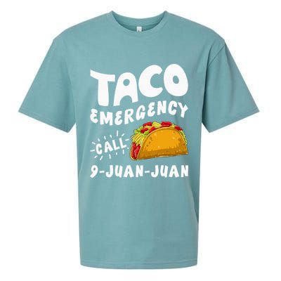 Taco Emergency Call 9 Juan Juan Funny Cinco De Mayo Men Sueded Cloud Jersey T-Shirt