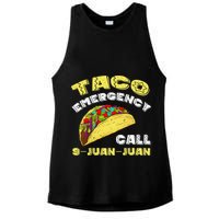 Taco Emergency Call 9 Juan Juan Cinco De Mayo Funny Ladies PosiCharge Tri-Blend Wicking Tank