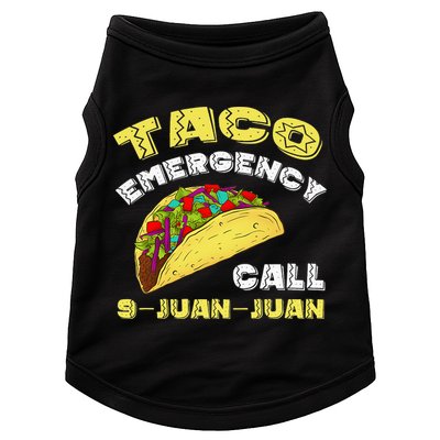 Taco Emergency Call 9 Juan Juan Cinco De Mayo Funny Doggie Tank
