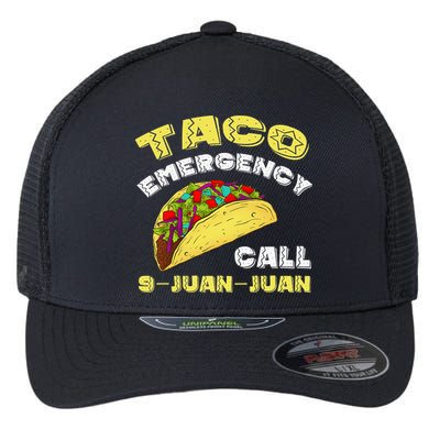 Taco Emergency Call 9 Juan Juan Cinco De Mayo Funny Flexfit Unipanel Trucker Cap