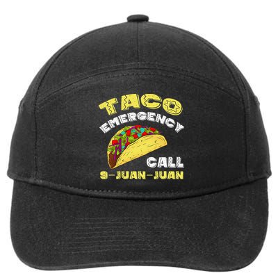 Taco Emergency Call 9 Juan Juan Cinco De Mayo Funny 7-Panel Snapback Hat