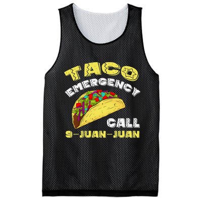 Taco Emergency Call 9 Juan Juan Cinco De Mayo Funny Mesh Reversible Basketball Jersey Tank