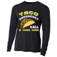 Taco Emergency Call 9 Juan Juan Cinco De Mayo Funny Cooling Performance Long Sleeve Crew