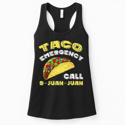 Taco Emergency Call 9 Juan Juan Cinco De Mayo Funny Womens Tank Top