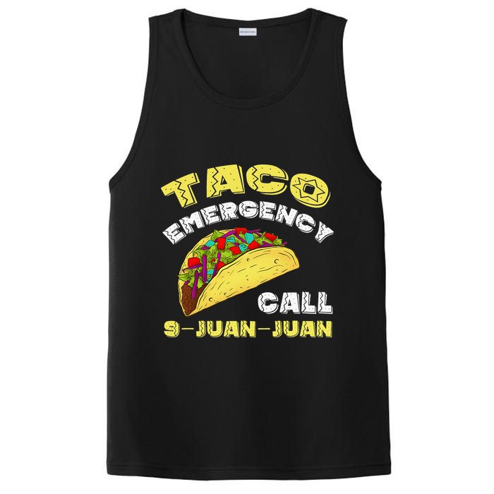 Taco Emergency Call 9 Juan Juan Cinco De Mayo Funny PosiCharge Competitor Tank