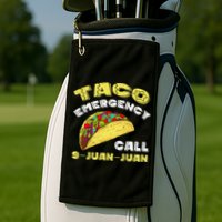 Taco Emergency Call 9 Juan Juan Cinco De Mayo Funny Golf Towel