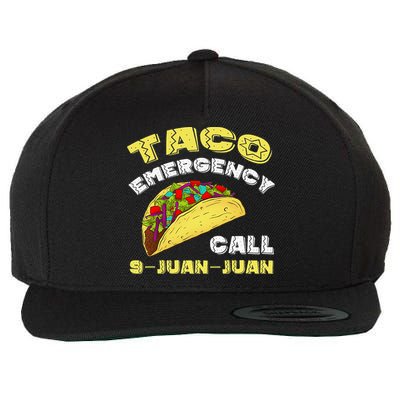 Taco Emergency Call 9 Juan Juan Cinco De Mayo Funny Wool Snapback Cap