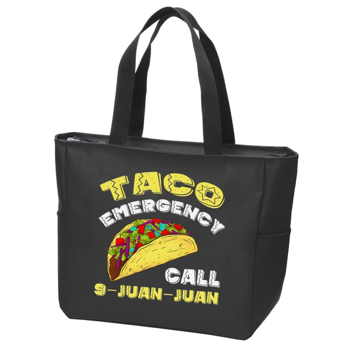 Taco Emergency Call 9 Juan Juan Cinco De Mayo Funny Zip Tote Bag