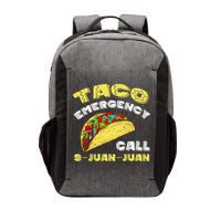 Taco Emergency Call 9 Juan Juan Cinco De Mayo Funny Vector Backpack