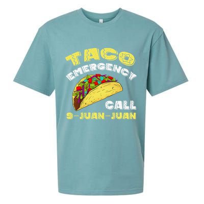Taco Emergency Call 9 Juan Juan Cinco De Mayo Funny Sueded Cloud Jersey T-Shirt