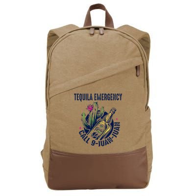 Tequila Emergency Call 9 Juan Juan Cotton Canvas Backpack