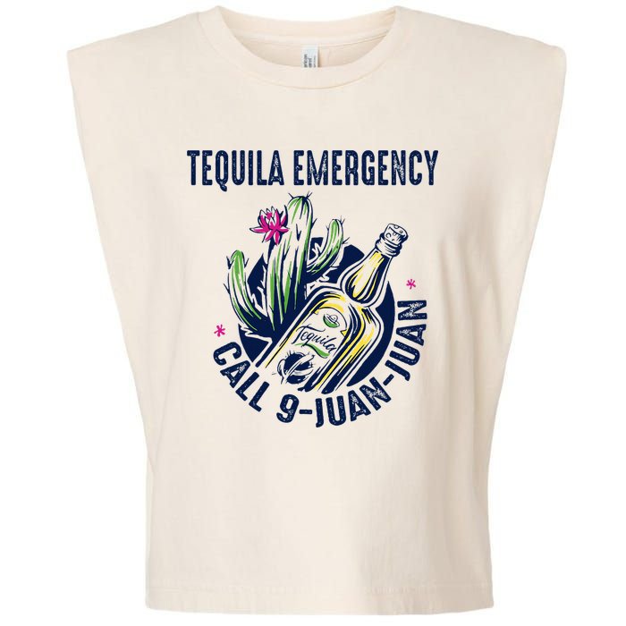 Tequila Emergency Call 9 Juan Juan Garment-Dyed Women's Muscle Tee