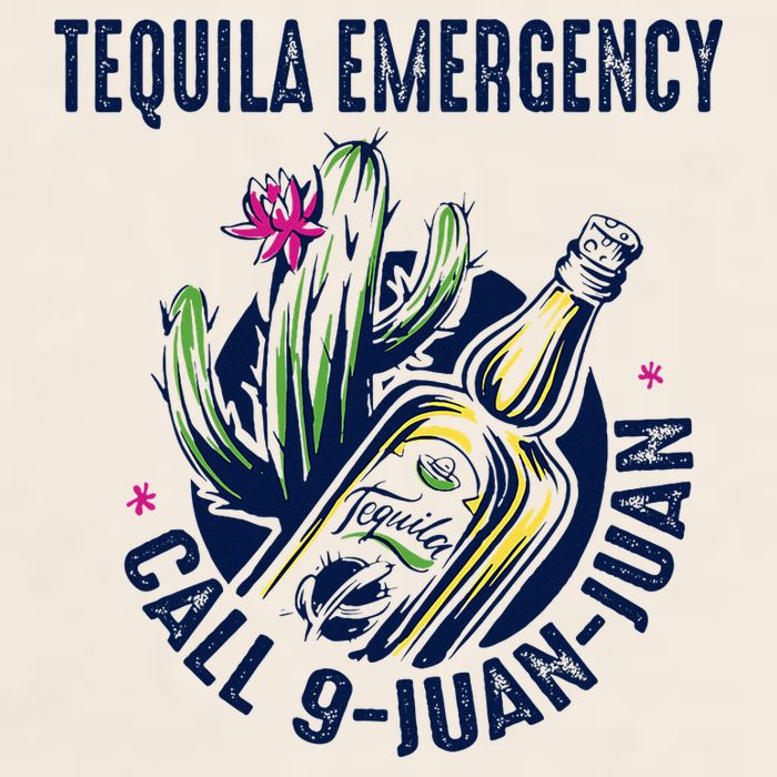 Tequila Emergency Call 9 Juan Juan Garment-Dyed Women's Muscle Tee