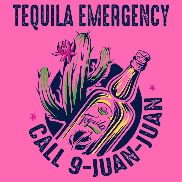 Tequila Emergency Call 9 Juan Juan Stripe Pom Pom Beanie