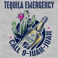 Tequila Emergency Call 9 Juan Juan Ladies PosiCharge Tri-Blend Wicking Tank