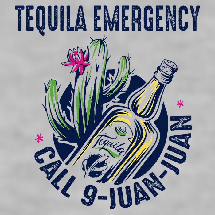 Tequila Emergency Call 9 Juan Juan Ladies PosiCharge Tri-Blend Wicking Tank