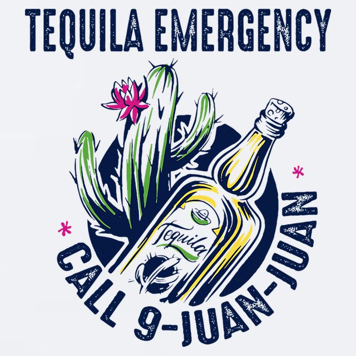 Tequila Emergency Call 9 Juan Juan Sueded Cloud Jersey T-Shirt