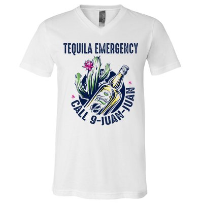 Tequila Emergency Call 9 Juan Juan V-Neck T-Shirt