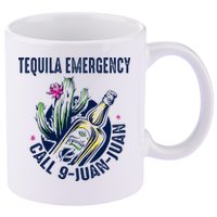 Tequila Emergency Call 9 Juan Juan 11oz C Handle Ceramic Mug
