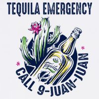 Tequila Emergency Call 9 Juan Juan Flat Bill Trucker Hat