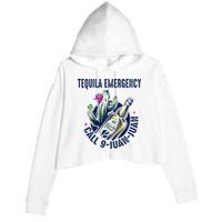 Tequila Emergency Call 9 Juan Juan Crop Fleece Hoodie