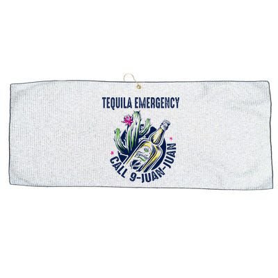 Tequila Emergency Call 9 Juan Juan Large Microfiber Waffle Golf Towel