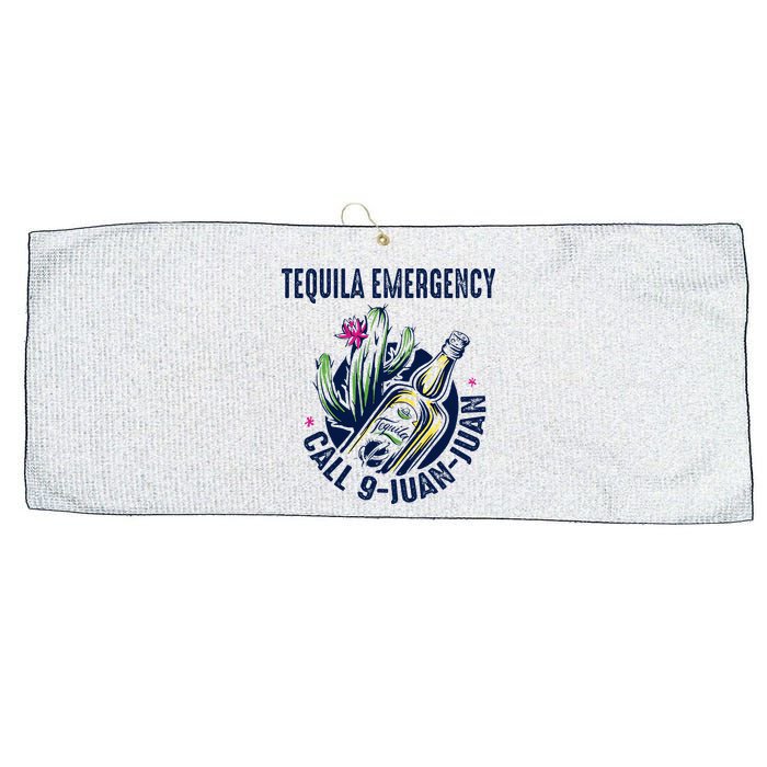 Tequila Emergency Call 9 Juan Juan Large Microfiber Waffle Golf Towel