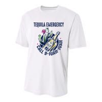 Tequila Emergency Call 9 Juan Juan Youth Performance Sprint T-Shirt