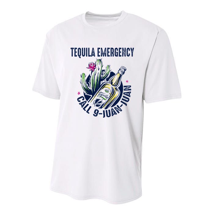 Tequila Emergency Call 9 Juan Juan Youth Performance Sprint T-Shirt