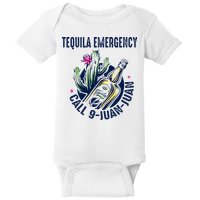 Tequila Emergency Call 9 Juan Juan Baby Bodysuit