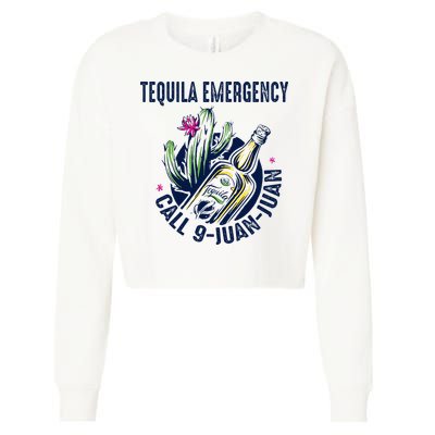Tequila Emergency Call 9 Juan Juan Cropped Pullover Crew