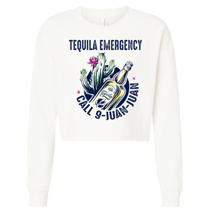 Tequila Emergency Call 9 Juan Juan Cropped Pullover Crew