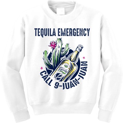 Tequila Emergency Call 9 Juan Juan Kids Sweatshirt