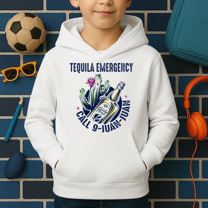 Tequila Emergency Call 9 Juan Juan Kids Hoodie