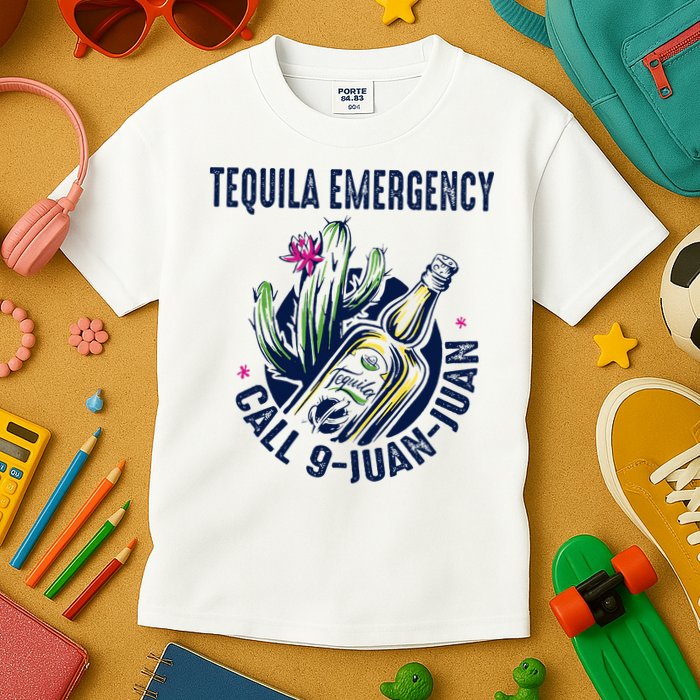 Tequila Emergency Call 9 Juan Juan Kids T-Shirt