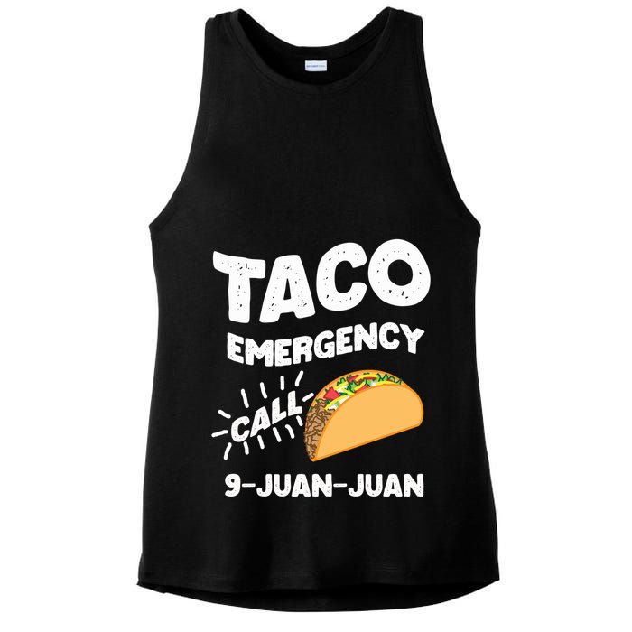 Taco Emergency Call 9 Juan Juan Funny Cinco De Mayo Men Ladies PosiCharge Tri-Blend Wicking Tank