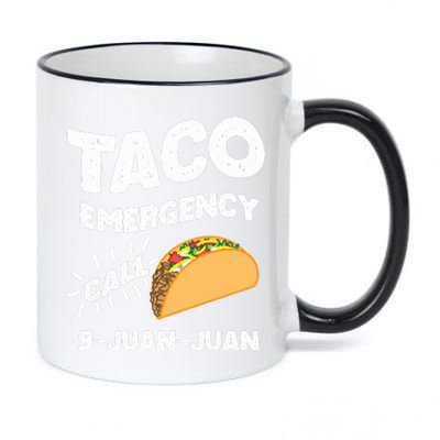 Taco Emergency Call 9 Juan Juan Funny Cinco De Mayo Men 11oz Black Color Changing Mug