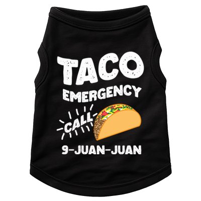 Taco Emergency Call 9 Juan Juan Funny Cinco De Mayo Men Doggie Tank