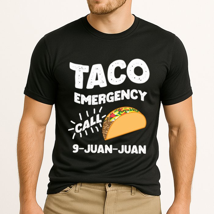 Taco Emergency Call 9 Juan Juan Funny Cinco De Mayo Men Performance Shirt
