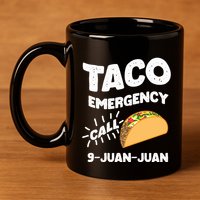 Taco Emergency Call 9 Juan Juan Funny Cinco De Mayo Men 11oz C Handle Ceramic Mug