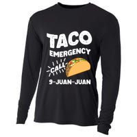 Taco Emergency Call 9 Juan Juan Funny Cinco De Mayo Men Cooling Performance Long Sleeve Crew